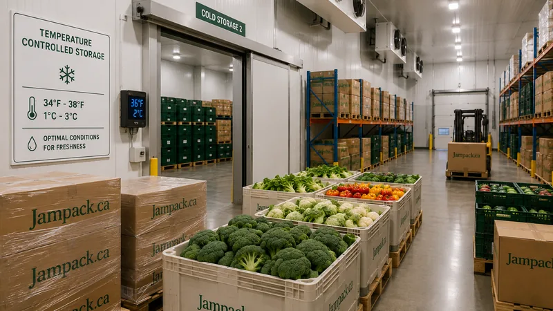 Refrigerated storage holding fresh produce