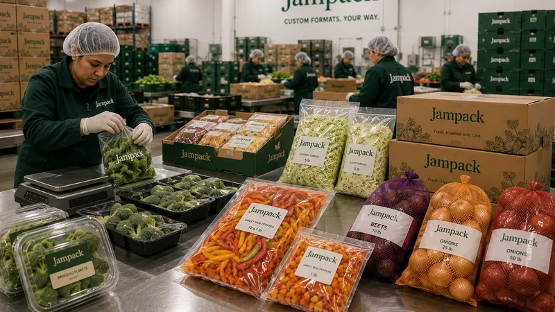 Fresh produce packed in retail-ready formats